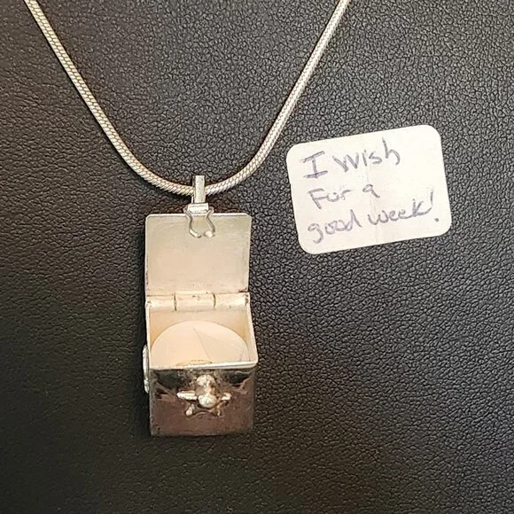 Sterling Silver Keepsake Box Necklace - Picture 2 of 6